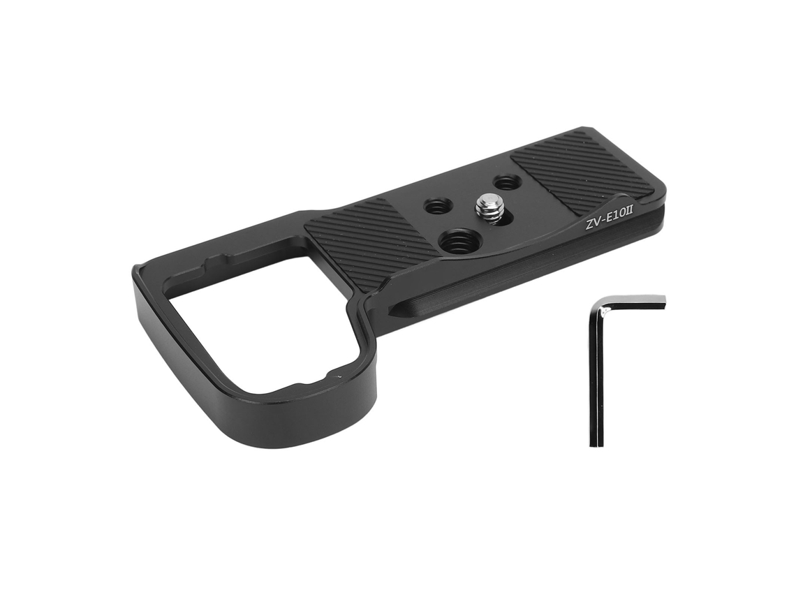 Placa Base De Montaje Rápido Para Cámara Zv E10ii De Aleación De Aluminio Con Agujeros 1/4 Y 3/8 Pulgadas Para Disparo Vertical