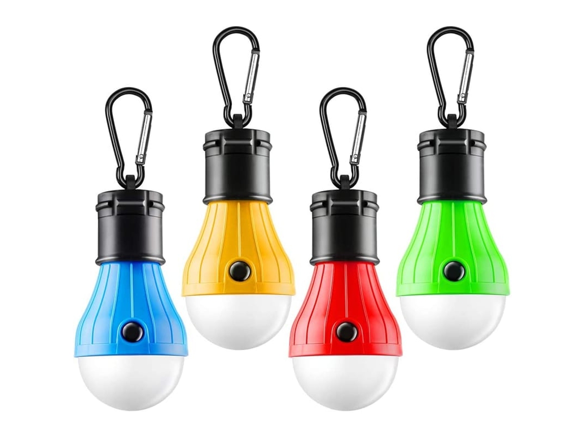 Luzes De Tenda Portáteis 4-pack Com Gancho Luz De Emergência Camping Pesca Lanterna Led