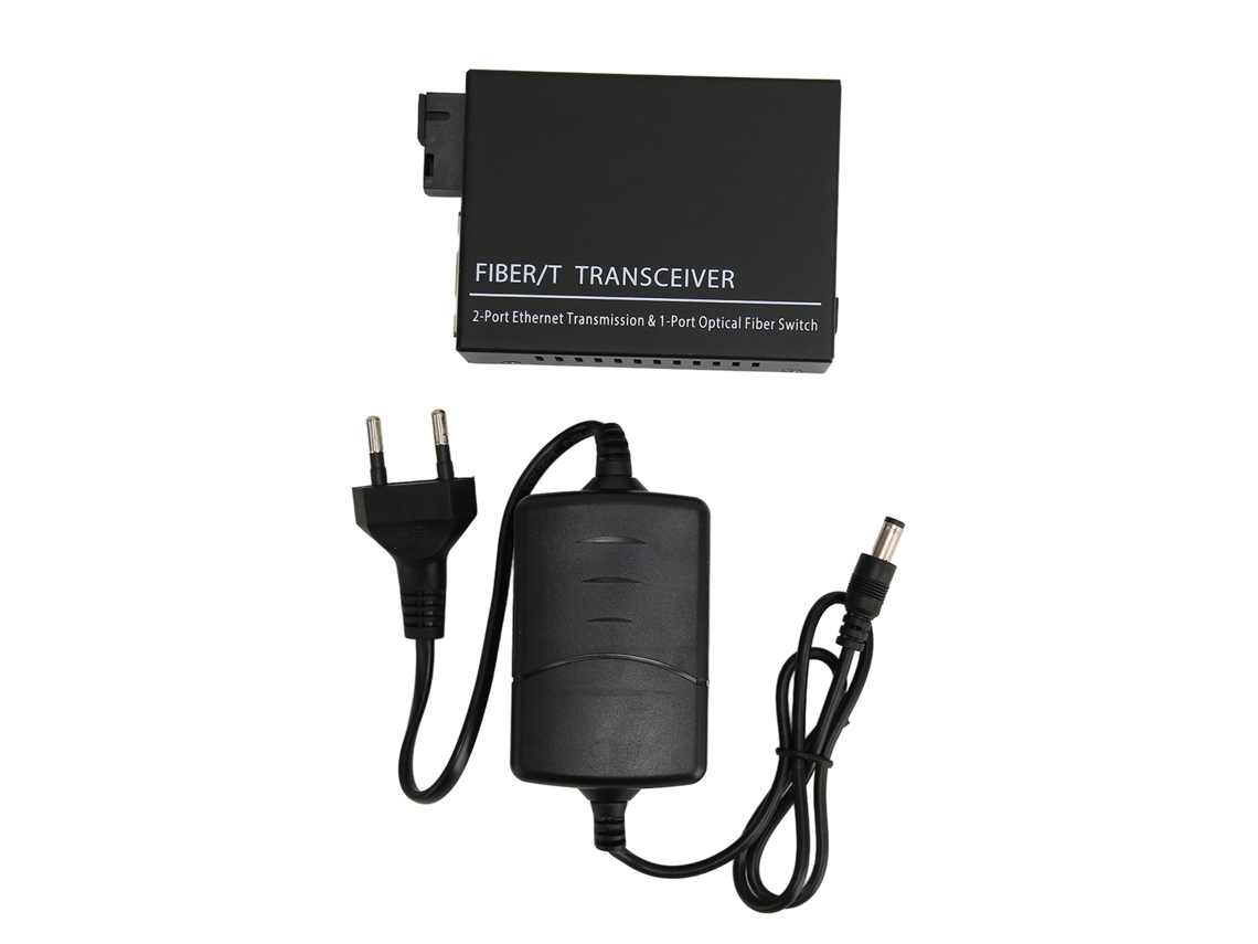 Aetheria transceptor de Fibra Single Mode Tx1310nm Rx1550nm 25km Conversor Ethernet Sc Porta Metal