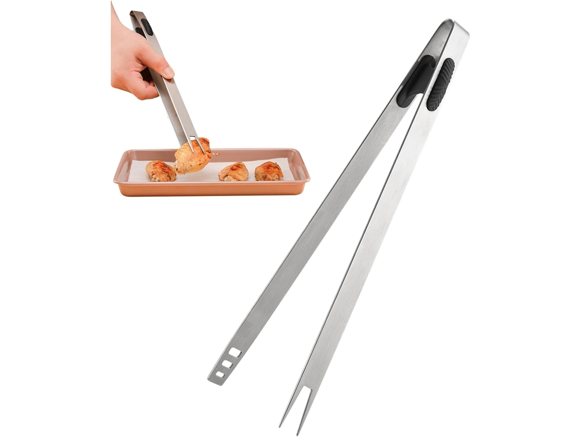 Pinças De Cozinha Em Aço Inoxidável, Pinças De Metal Para Cozinhar Longas Aço Inoxidável Grelhar