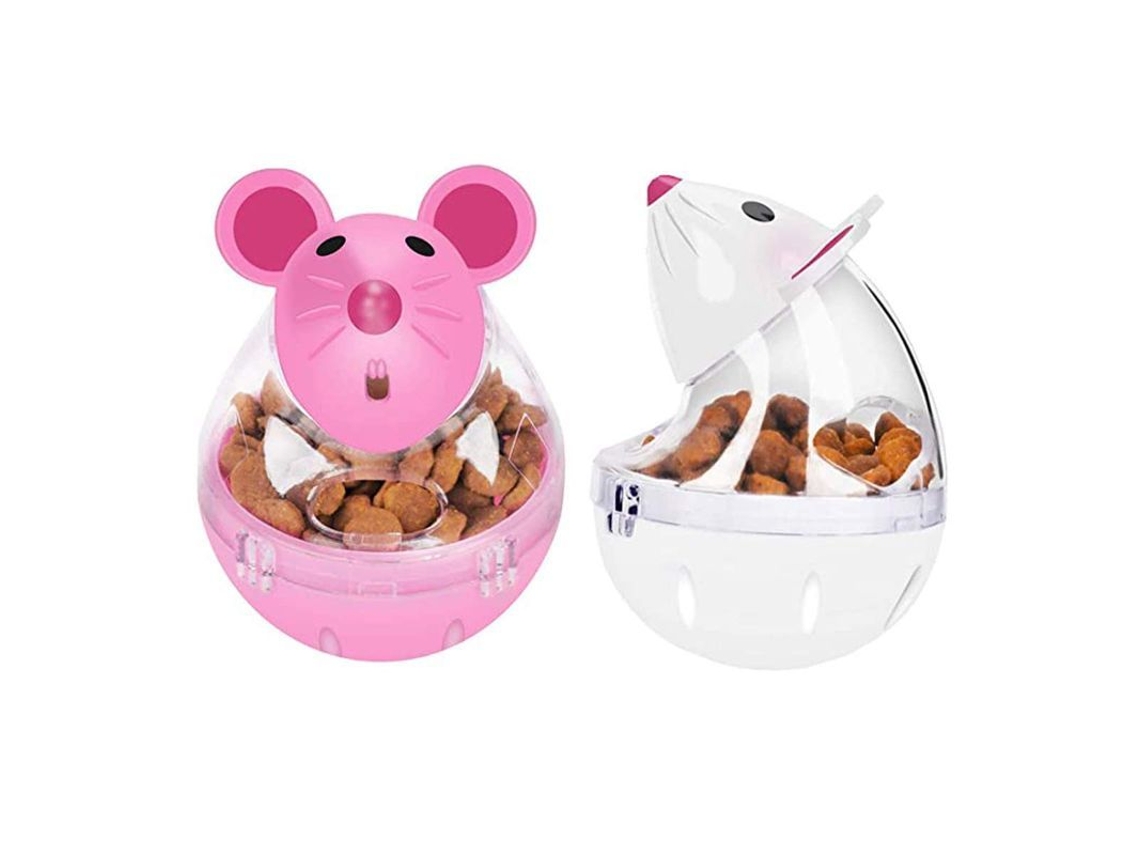 2026 2 Brinquedos Comedouro para Gatos, Bola Alimentar Interativa Slow Feeder Ratonera
