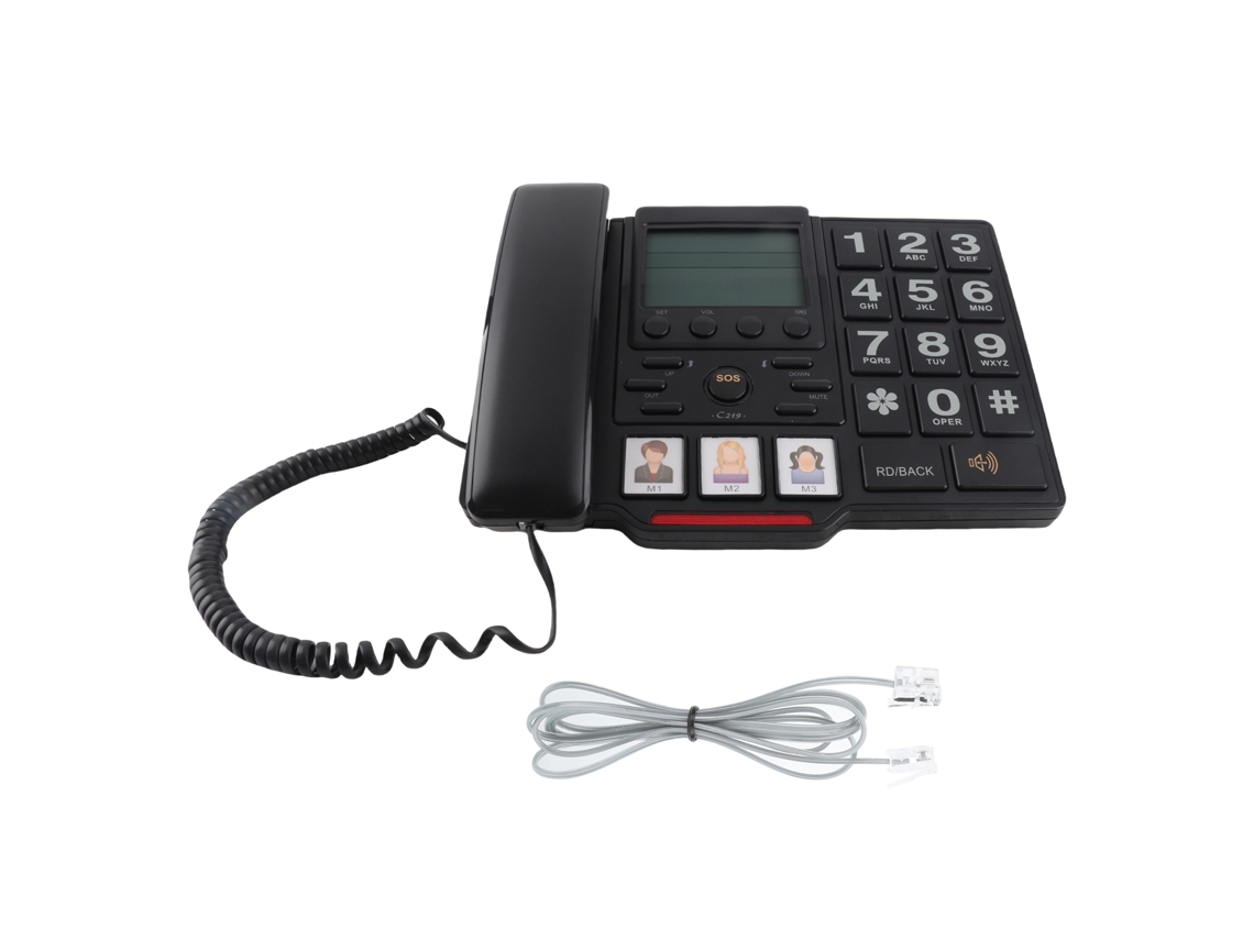 Aetheria telefone Fixo Doméstico C219 com Identificação de Chamadas e Armazenamento de Números