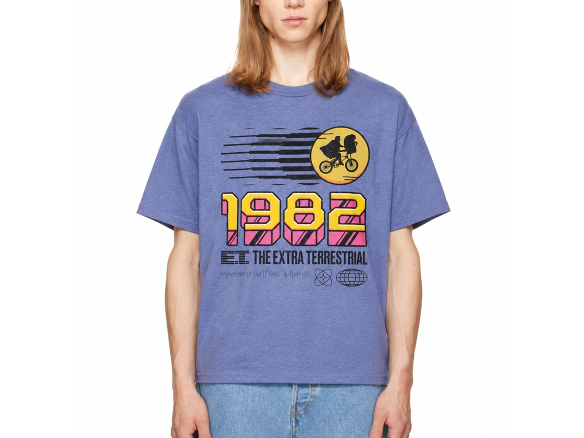 Rockinstone E.t. 1982 Light Blue Heather T-shirt Size:l
