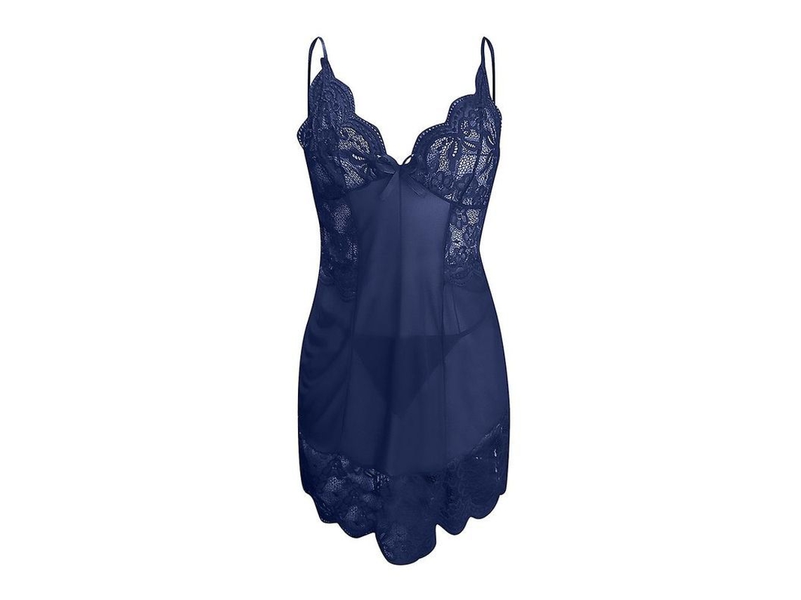 2026 traje de Noche Transparente de Encaje Con Tirantes para Mujer Ropa Interior Sheer Pijama