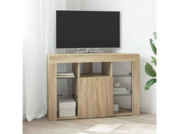Vidaxl Criado-mudo De Led Para Tv De Canto 100x40x68cm Carvalho Sonoma