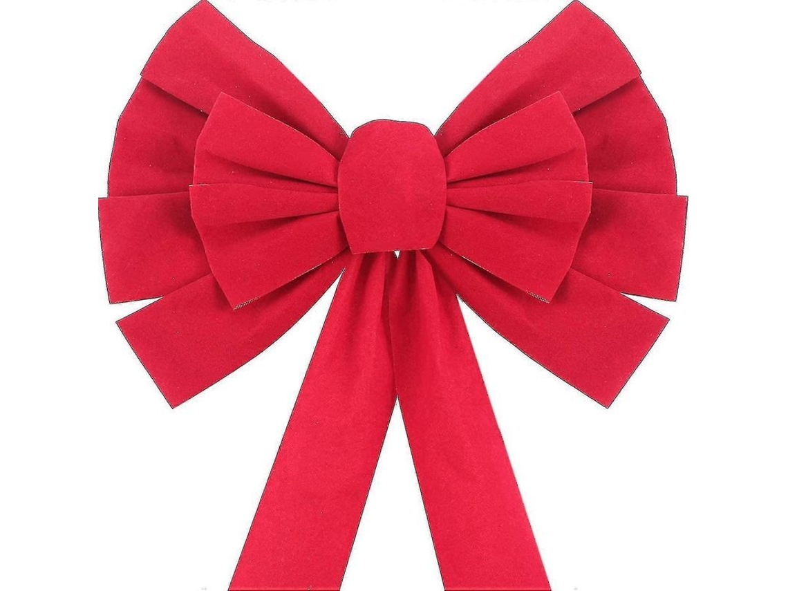 6 Laços De Veludo Vermelho Grande Para Decoração De Natal Arvore Guirlanda Interior Exterior