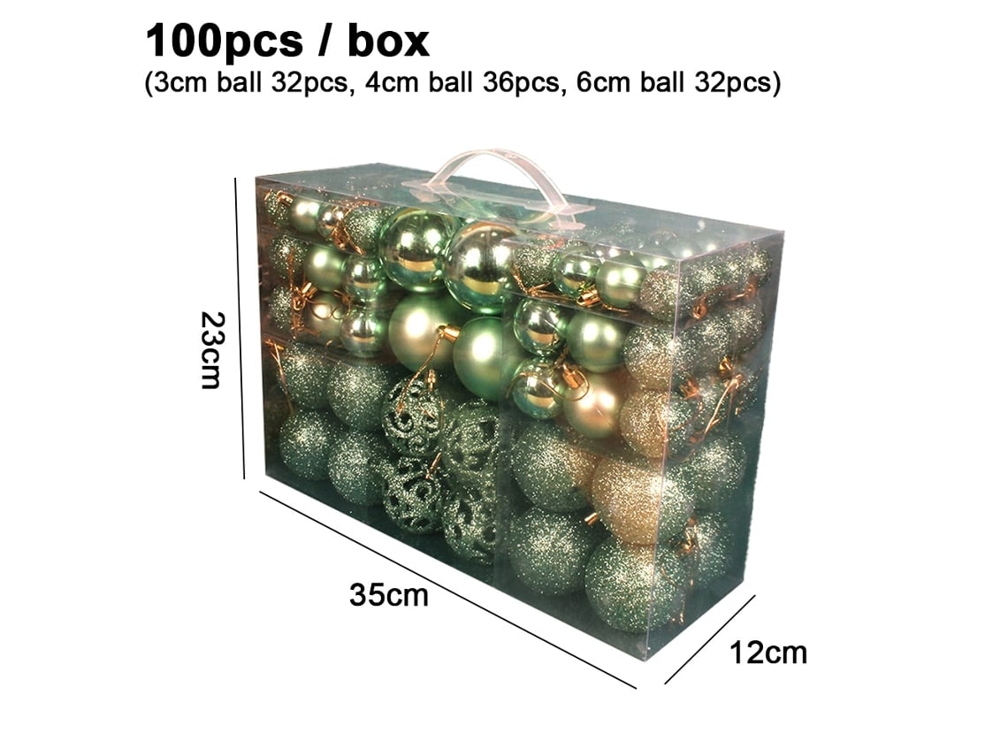 Conjunto de Bolas Decorativas de Natal. Decorações Sazonais Ideais para Festas Casamento com o Tema Verde, Ergonômico, Uso Diário STELASPLEN