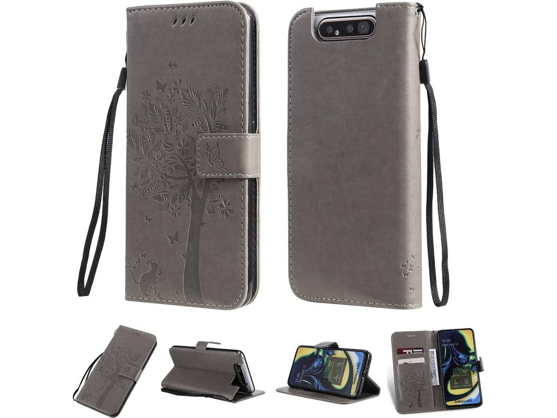 Capa Samsung Galaxy A80 HONGWE. Livro Cinzento