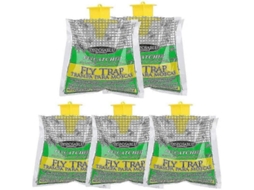 5 Pacotes De Armadilhas Para Moscas Ao Ar Livre Com Isca, Capturador De Moscas Pendurado Descartável Para Rancho