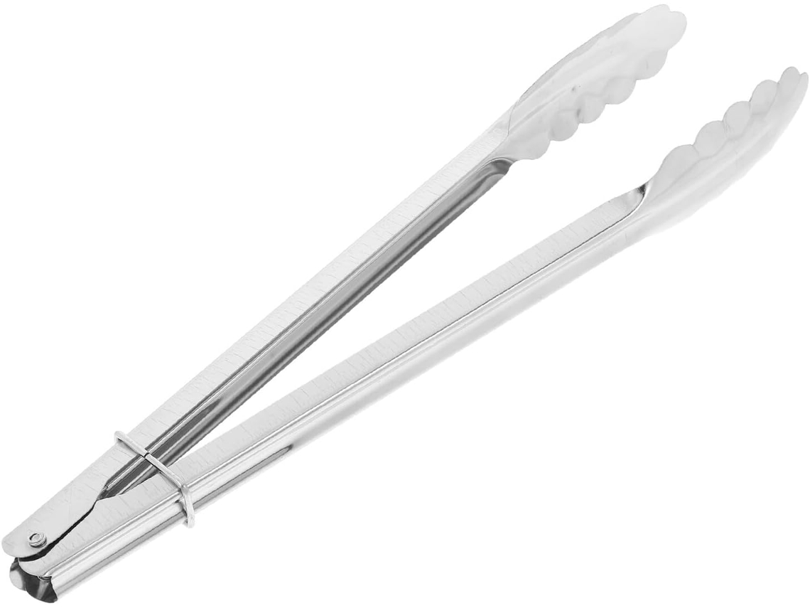 Pinça Para Churrasco Gadpiparty Em Aço Inoxidável Prateado, Resistente E Fácil De Limpar, Com Design Moderno E Elegante