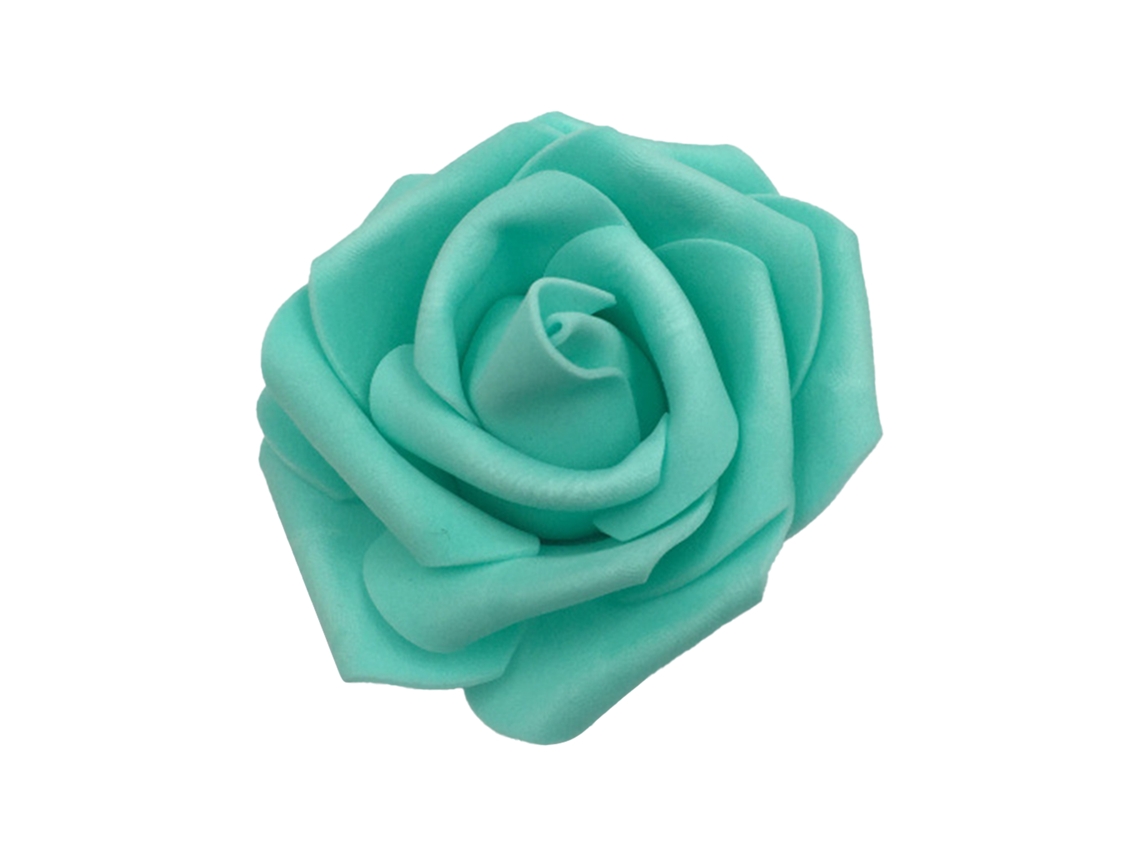 Flores artificiais Tiffany Blue 6 7cm com 10 peças cabeça de espuma decoração com luzes LAXISCREED