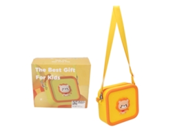 Bolsa De Cámara Para Niños De Silicona León Amarillo Decoración Animal Cómica Antichoque Impermeable Gran Capacidad