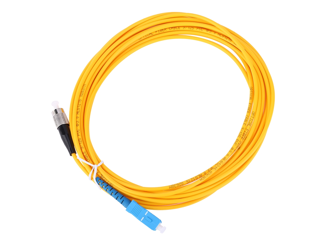 Cabo De Fibra Óptica Laxiscreed Sc Para Fc Monomodo, 5 Metros, Compatível Com Sistemas De Comunicação