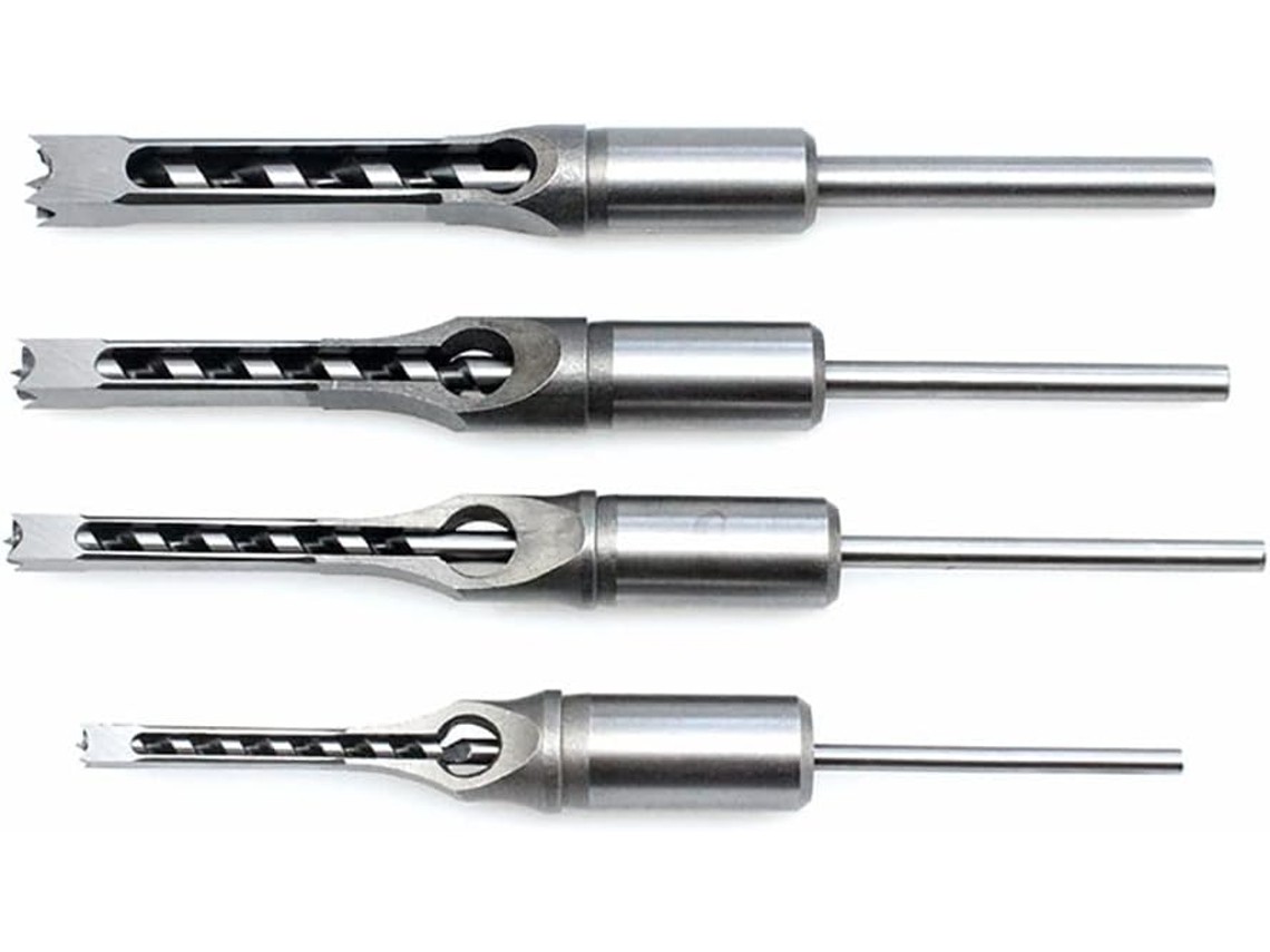 Conjunto de 4 Brocas para Encaixe Quadrado, Furo, Serra Extensível para Móveis | S/MARCA