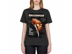 Rockinstone Halloween The Night He Came Home Heather Black Adult T-shirt Size:l