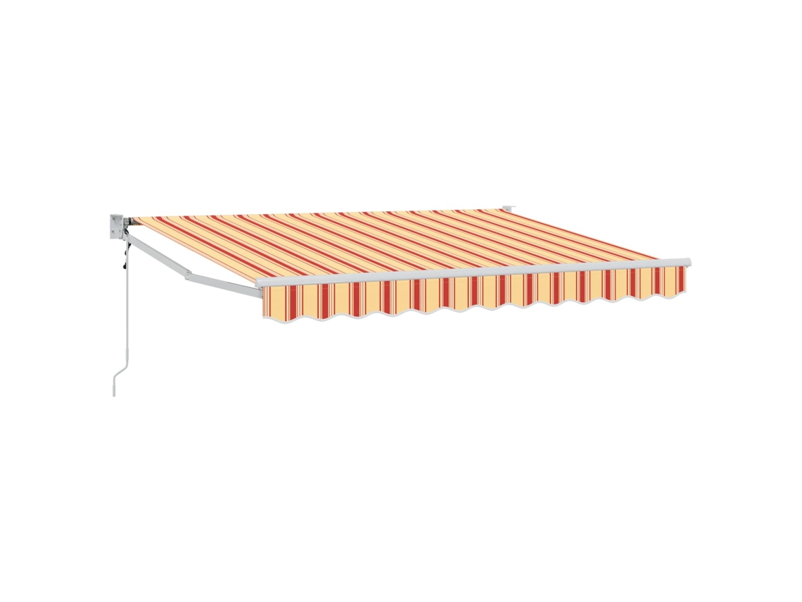 Vidaxl Toldo Retrátil Amarelo, Laranja E Branco 2,5 X 2 M