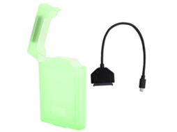 Kit De Caixa De Proteção Para Adaptador De Disco Rígido Sata Type C Usb3.0 Verde Luz Dourada