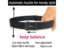 Cinto Tático Masculino Tushi Cinza Escuro 120 Cm Com Fivela Automática Em Nylon 1100d Reforçado E De Camada Dupla Ideal Para Esportes Ao Ar Livre