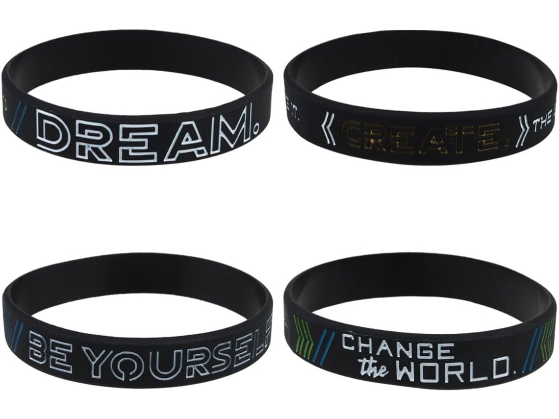Conjunto De 4 Pulseiras Motivacionais, Elásticas E Confortáveis.