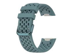 Pulseira De Relógio Lurelia Para Fitbit Charge 5 Em Silicone Azul