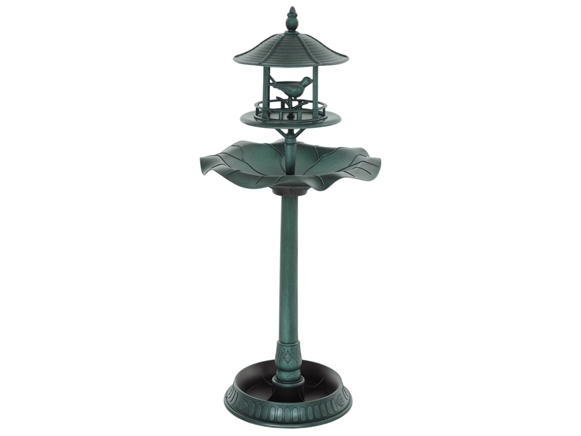 Bebedor de Pássaros 3 em 1 Vaso Ø Polipropileno Verdigris 50 X 113 Cm