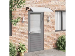 Vidaxl Toldo Para Porta 120x75 Cm Pc Preto E Transparente