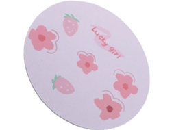Mousepad De Mesa Kawaii Antiderrapante, Com Estampa De Morango, Superfície Macia E Resistente Para Uso No Escritório.