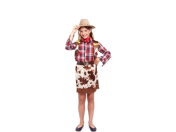 Fato de Menina PARTILANDIA Cowgirl Do Velho Oeste (Tam.: 3-4 anos)