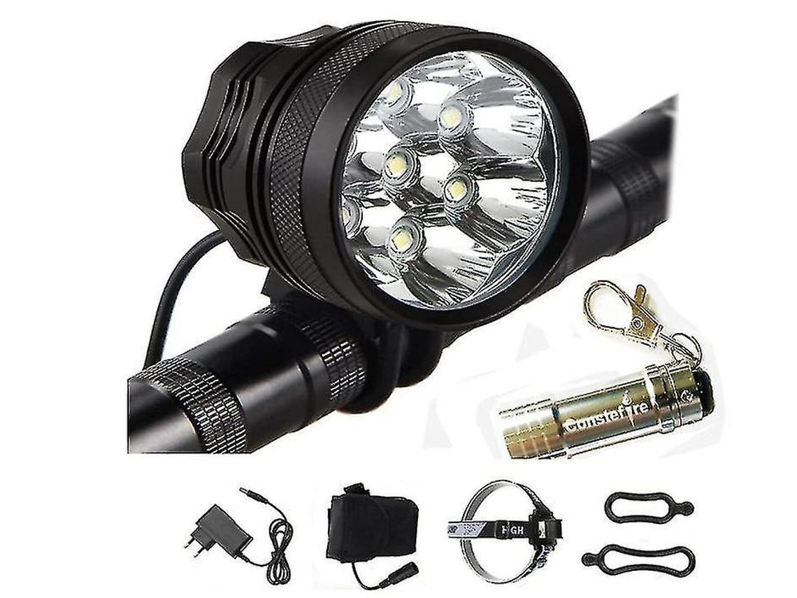 Luz de Segurança YIZHOOD 3 Modos de Luz 6* 18650 Pilhas Incluídas Carregador Mini Lanterna Portátil Des1227 Preta