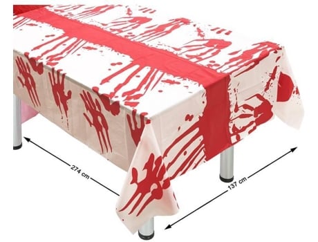 Decorações de Halloween  Toalha de Mesa com sangue (274x137 cm)