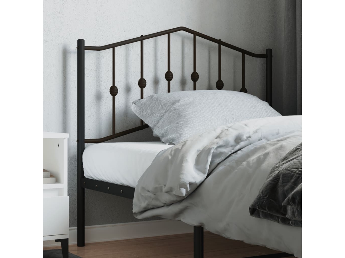 Headboard, Headboards Vidaxl Preto Aço (100 Cm)