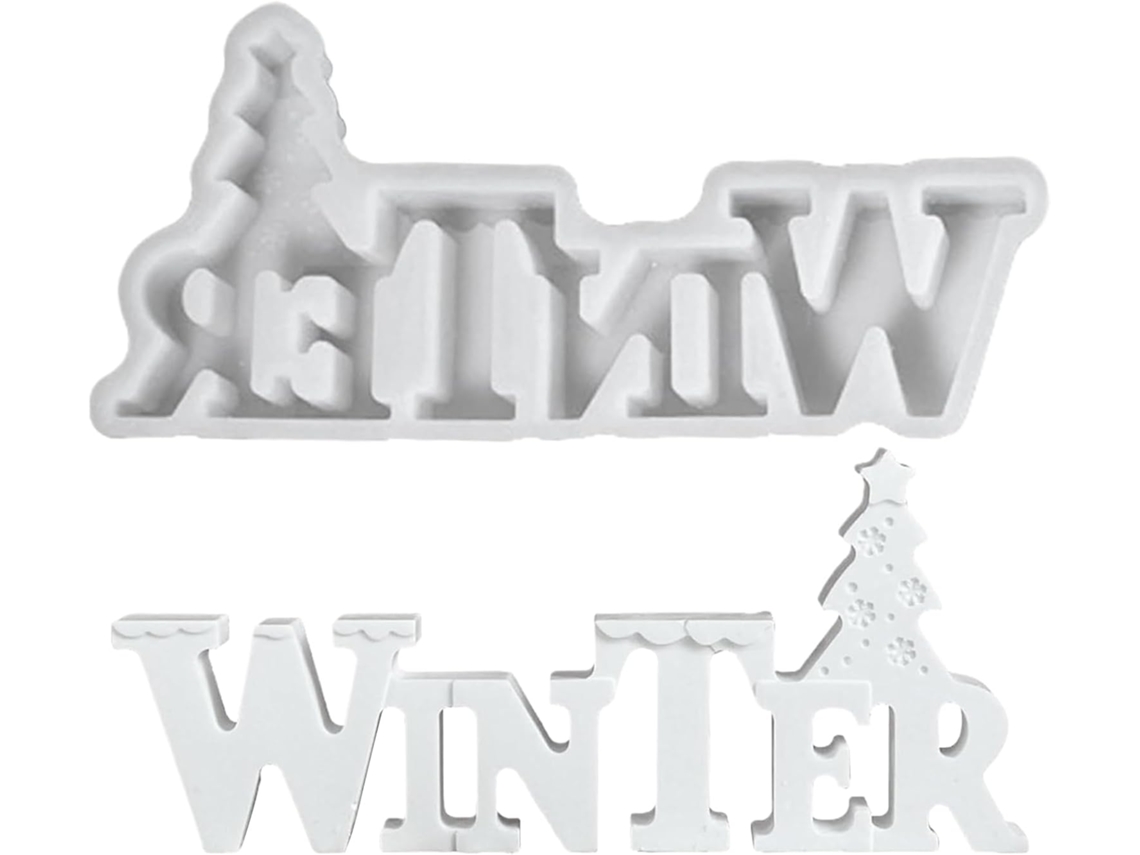 Molde 3d De Inverno, Molde 3d De Natal Em Silicone Vela