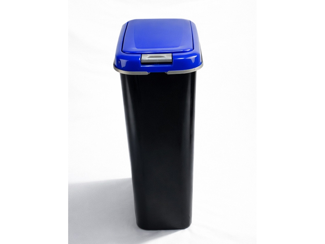 Cubo de Basura Con Tapadera Basculante 15l / 25l / 30l / 50l Papelera Ideal para Cocina, Baño Y Oficina Azul Negro 25 L JARDIN202