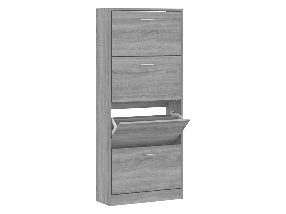 Shoe Cabinet, Shoe Cabinets Vidaxl Cinzeto Madeira Processada (n/a)