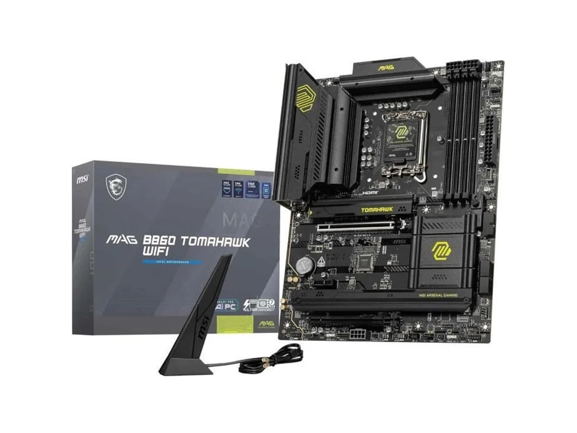 Placa-mãe MSI MAG B860 TOMAHAWK WIFI para processadores Intel Core Ultra série 2
