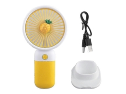 Mini Ventilador De Mão Portátil Para Uso Externo, Mesa, Refrigerador, Recarregável Via Usb