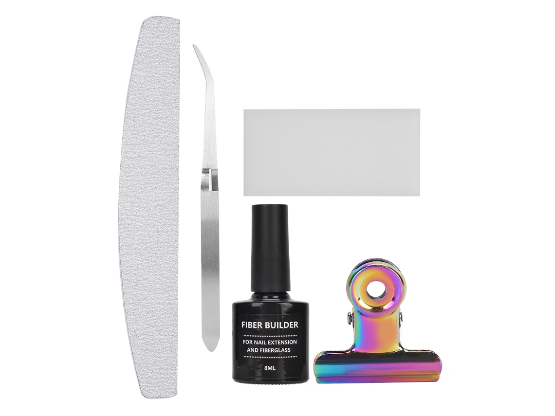 2026altiro-lixa De Unhas Kit De Arte De Unhas Com Fibra De Seda Fibra De Vidro Gel De Extensão Pinças E Clip Formado