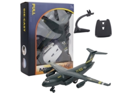Primerox modelo de Avião de Liga Diecast com Luz e Música 22cm para Crianças Presente Brinquedo Preto