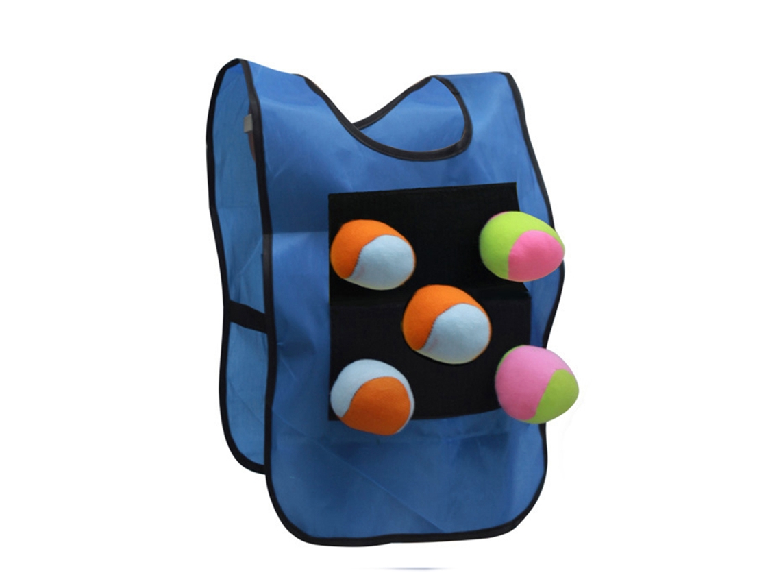 Jogo de Arremesso Ao Ar Livre Colete Adesivo Dodgeball Com 5 Bolas Para Crianças