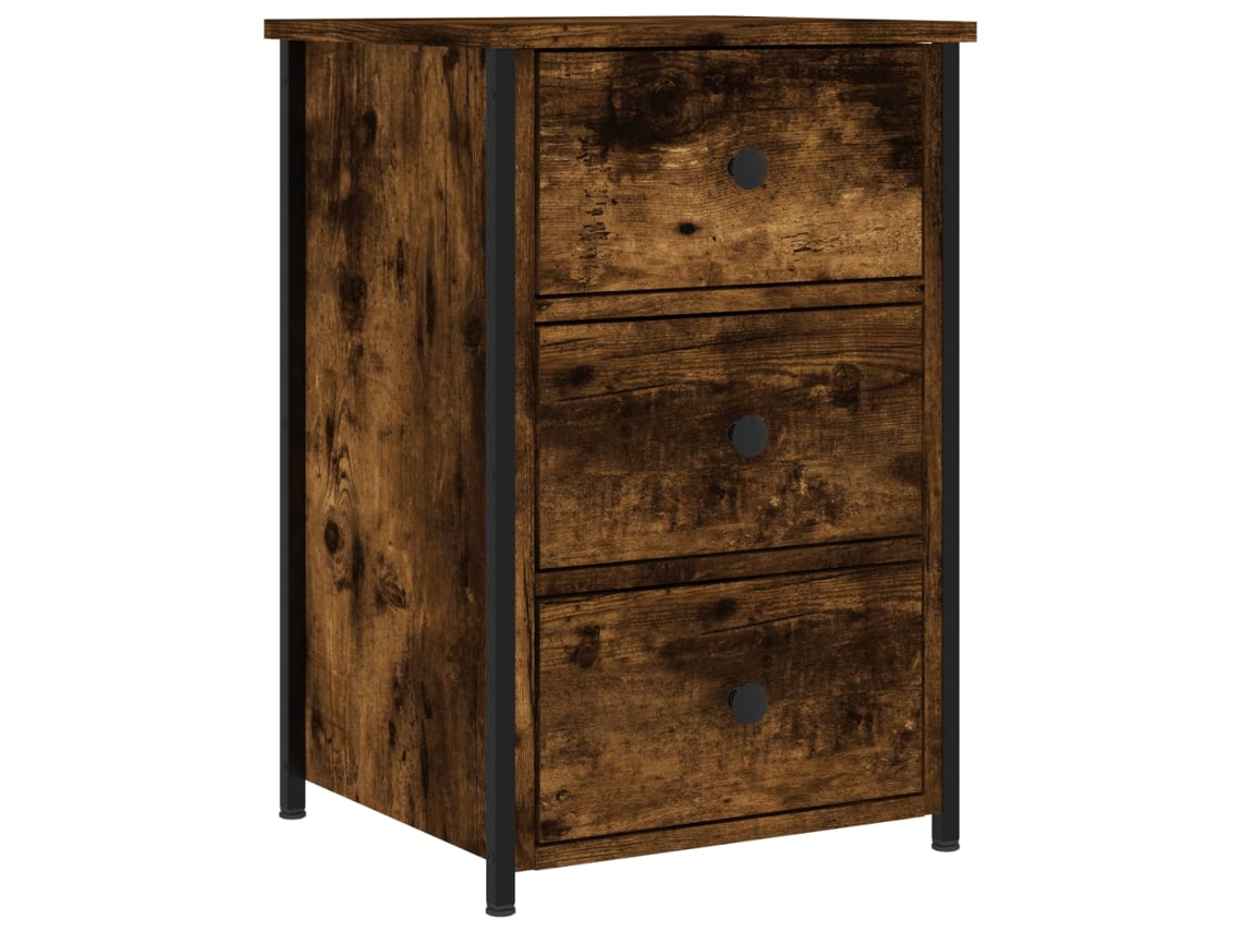 Mesa de Cabeceira MAISON EXCLUSIVE 40x36x60 cm Derivados de Madeira Carvalho Fumado