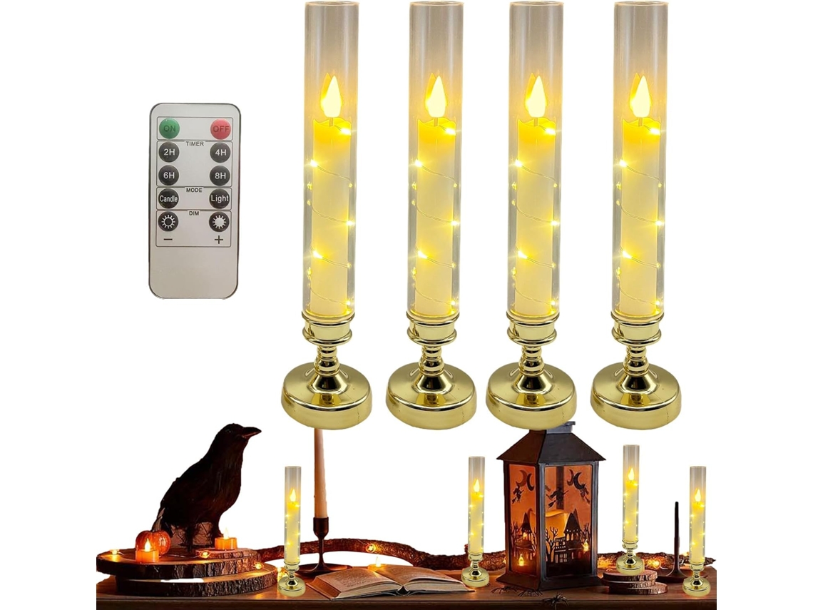 Vela Led Decorativa Sem Chama, Para Eventos, Interiores E Varanda