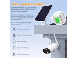 Painel Solar Primerox 3.3w 6v com Bateria 4000mah Ip65 para Câmera de Segurança
