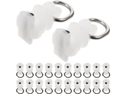 Mipcase Conjunto De 100 Rodízios Para Cortina Em Metal E Plástico Branco, Silenciosos E Duráveis Para Trilhos De Cortina