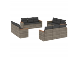 Garden Sofa Set, Garden Sofa Sets Vidaxl Cinzeto Rattan / Vime (n/a)