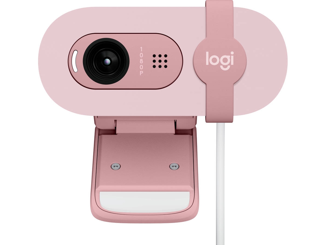 Webcam LOGITECH Brio 100 Rosa (Full HD - 1080p - Microfone Incorporado)