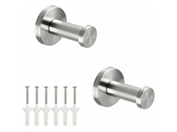 Conjunto de 2 Ganchos de Parede AQUAFORGE em aço inoxidável 304, 5cm