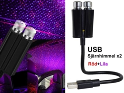 Lurelia Projetor Led Usb Para Carro, Céu Estrelado, Roxo