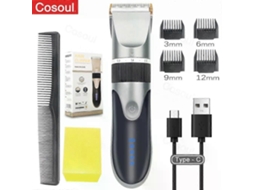 Máquina De Cortar Cabelo Elétrica Para Barbeiros, Aparador De Cabelo Para Homens, Adultos E Crianças, Sem Fio E Recarregável, Profissional