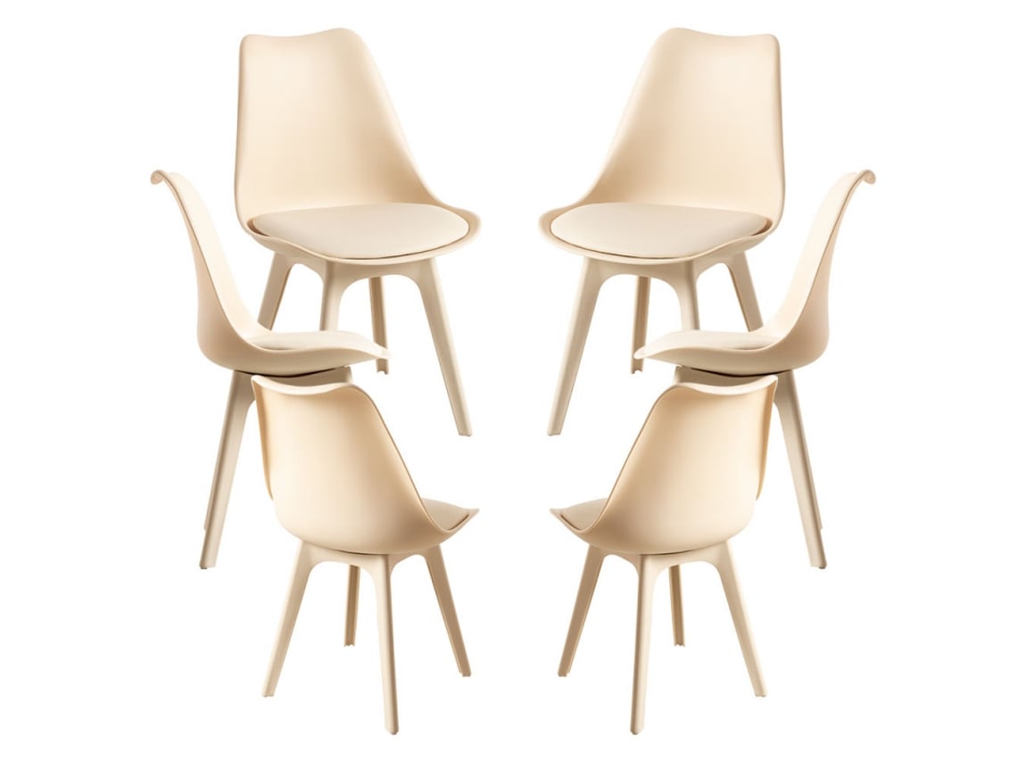 Pack 6 Cadeiras Synk Suprym - Beige