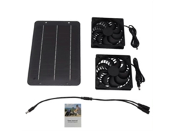 Ventilador Solar De 10 W Com Ventilador Duplo E Economia De Energia De 12 V. Olysi Shop